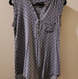 SOLD Navy patterned blouse